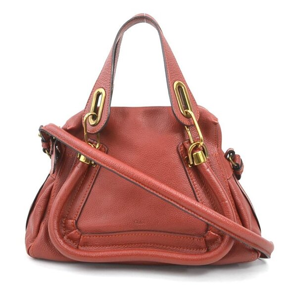 CHLOE Red Leather Shoulder Bag - Picture 1 of 5